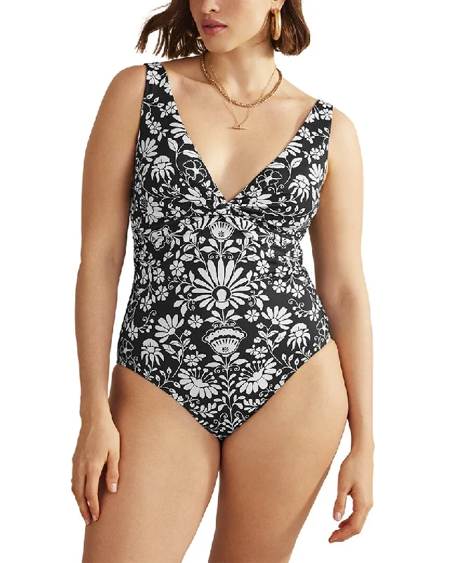 Boden Twist Classic Swimsuit Vintage Swimwear Look