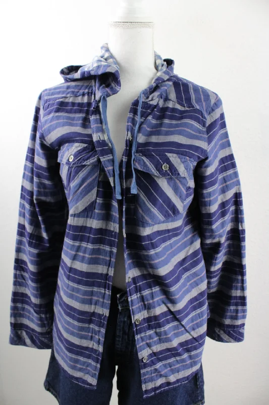 Vintage Columbia Shirt (M)-- Notch Collar Peter Pan Collar Cowl Neck