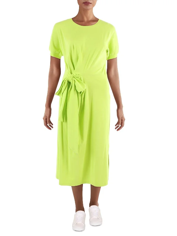 Womens Daytime Midi T-Shirt Dress-- Elegant Classic Vintage
