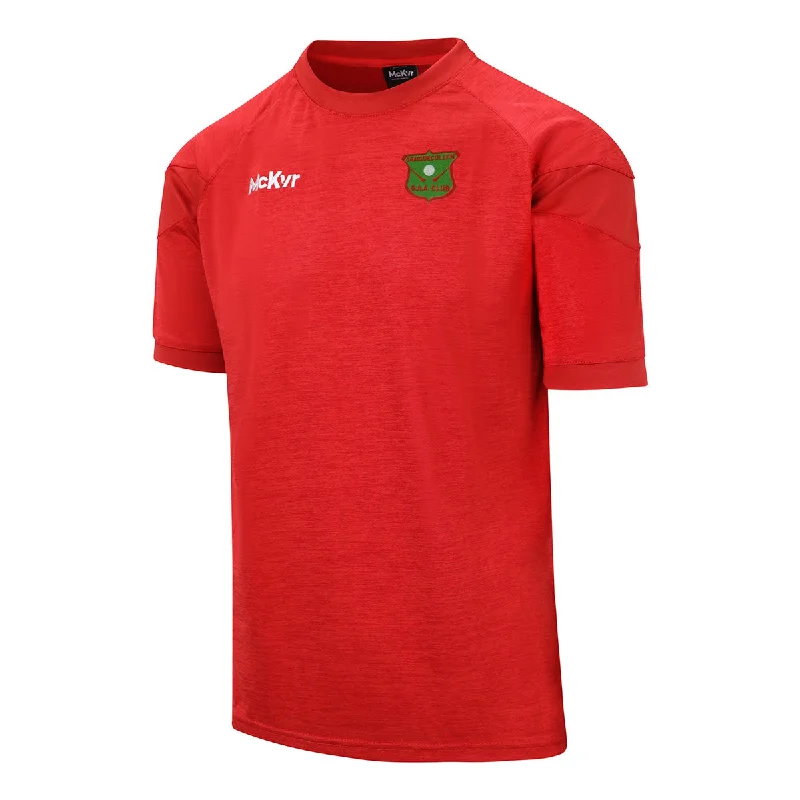 Mc Keever Graigue Cullen GAA Core 22 T-Shirt - Adult - Red-- Striped Floral Plaid