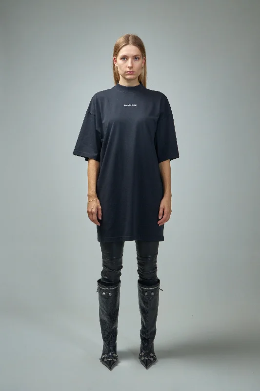 T-Shirt Dress-- V-Neck T-Shirt Long Sleeve Cotton
