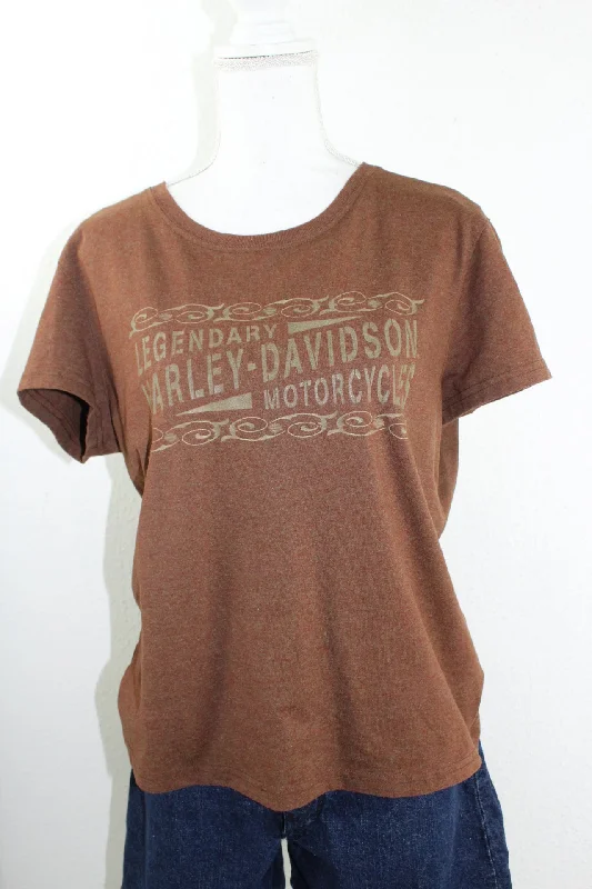 Vintage Harley Davidson T-Shirt (XL)-- Spandex Blend Rayon Blend Denim Blend