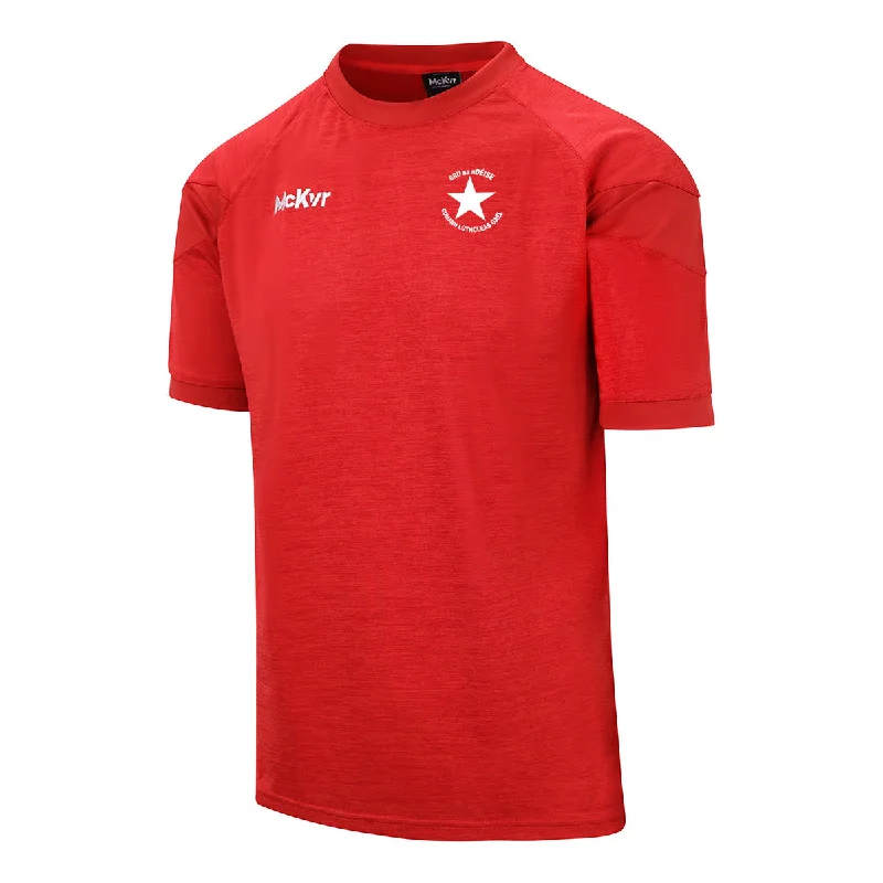 Mc Keever Bruff GAA, Limerick Core 22 T-Shirt - Adult - Red-- Hooded Caped Shawl Collar