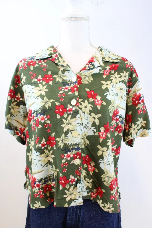 Vintage Hawaii Shirt (M)-- Anti-Pilling Machine Wash Handmade