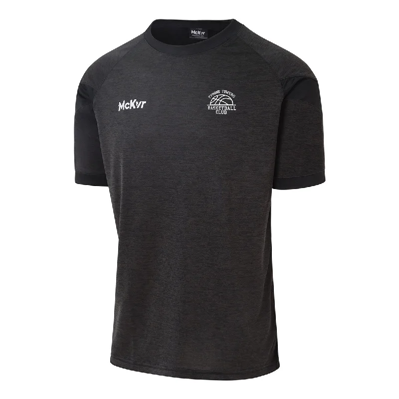 Mc Keever Tyrone Towers Basketball Core 22 T-Shirt - Adult - Black-- Ribbed Striped Patterned