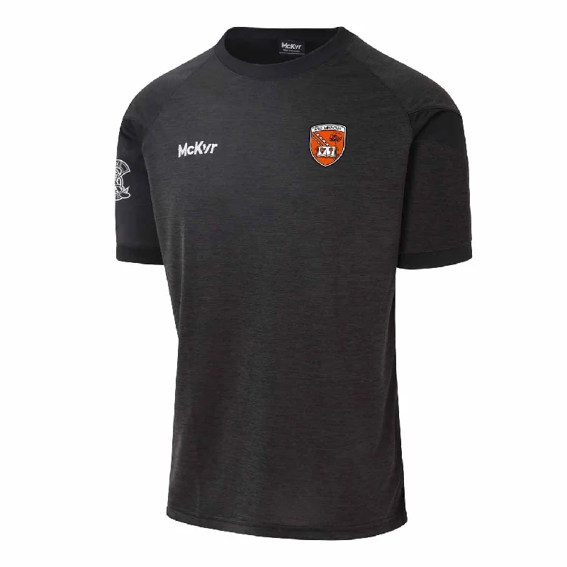 Mc Keever Armagh Camogie Official Core 22 T-Shirt - Adult - Black-- Collared Crew Neck Turtle Neck