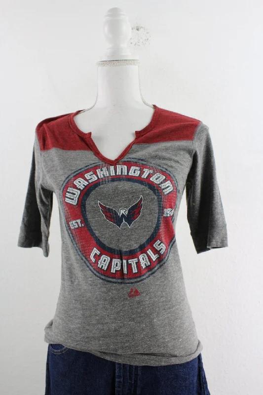 Vintage Washington T-Shirt (M)-- Print Jacquard Patchwork