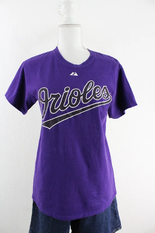 Vintage Orioles T-Shirt (S)-- Ribbed T-Shirt High Neck Heavyweight