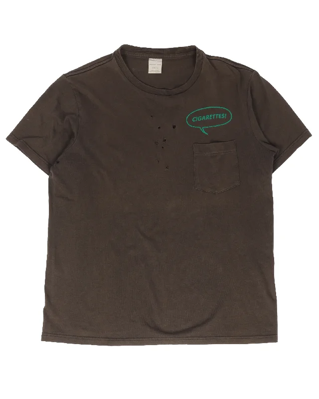 Cigarette T-Shirt-- Lace Blend Ribbed Blend Corduroy Blend