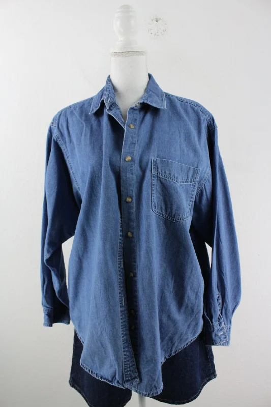 Vintage Stonemesa Shirt (L)-- Real Fur Shearling Chenille