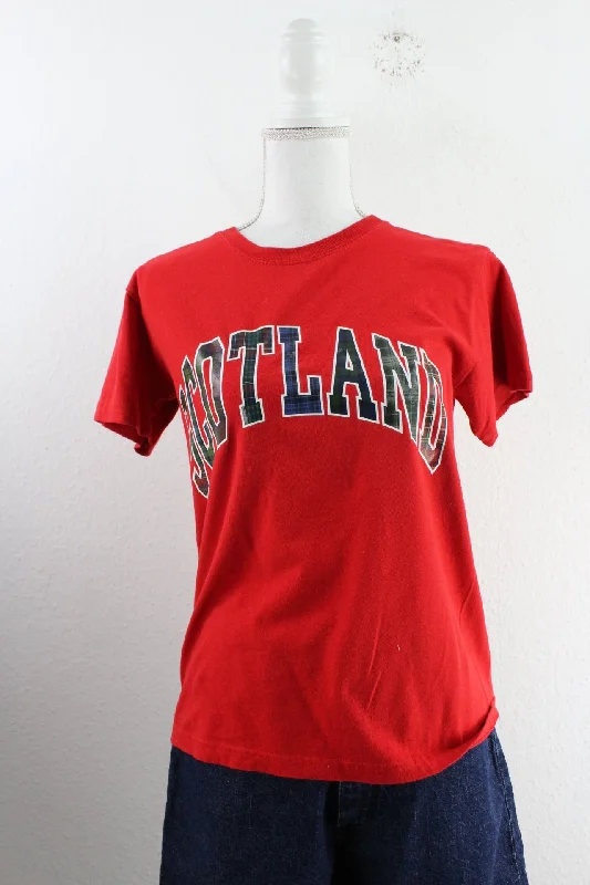 Vintage Scotland T-Shirt (S)-- Collared Crew Neck Turtle Neck