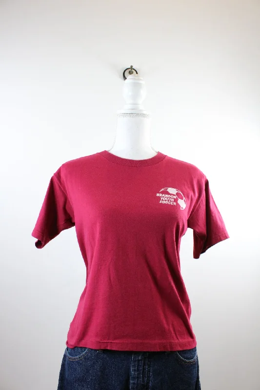 Vintage Brandon Youth Soccer T-Shirt (14/16)-- Chenille Blend Fleece Blend Nylon Blend