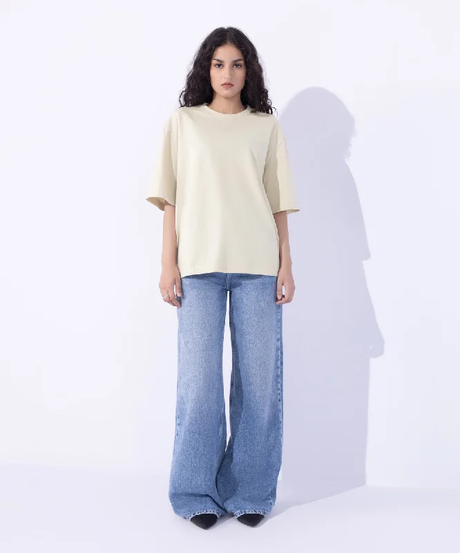 Oversized T-Shirt-- Handmade Hand-knitted Hand-woven