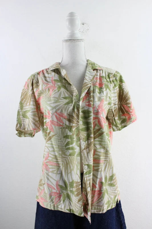 Vintage Cathy Daniels Shirt (M)-- Collared Crew Neck Turtle Neck