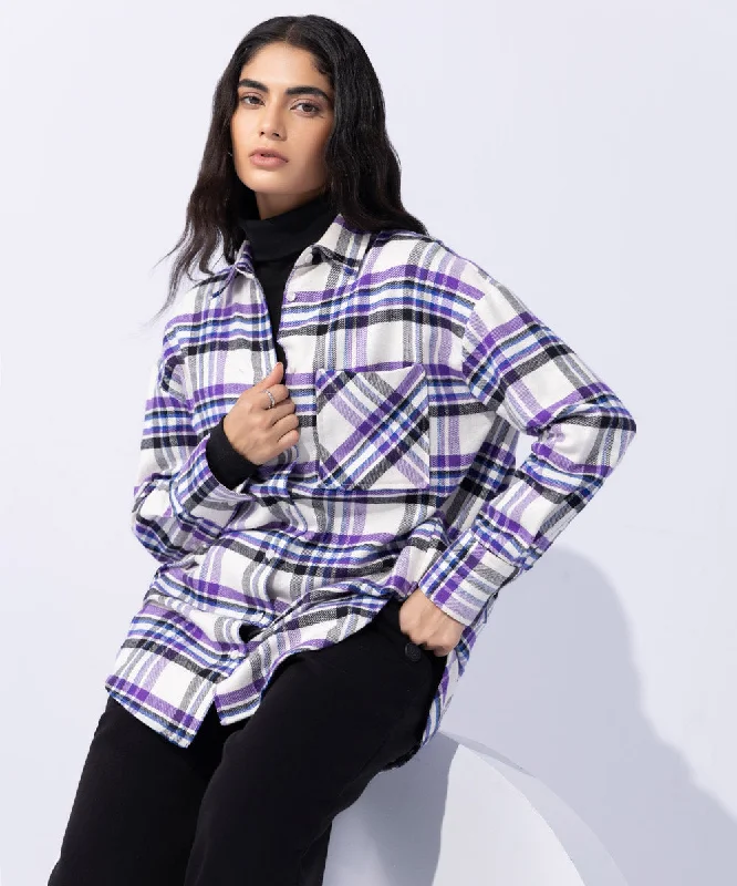 Flannel Shirt-- Chenille Brocade Lace
