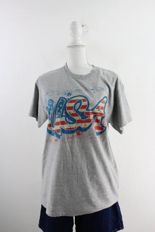Vintage USA T-Shirt (M)-- Lace Blend Ribbed Blend Corduroy Blend