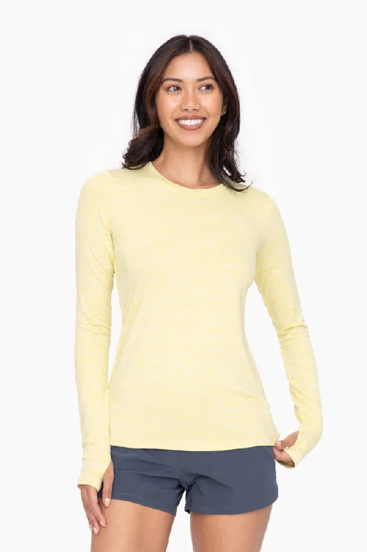 Women's Mono B | Active Long Sleeve Shirt with Thumb Holes | Lime-- Embroidered Appliqued Beaded