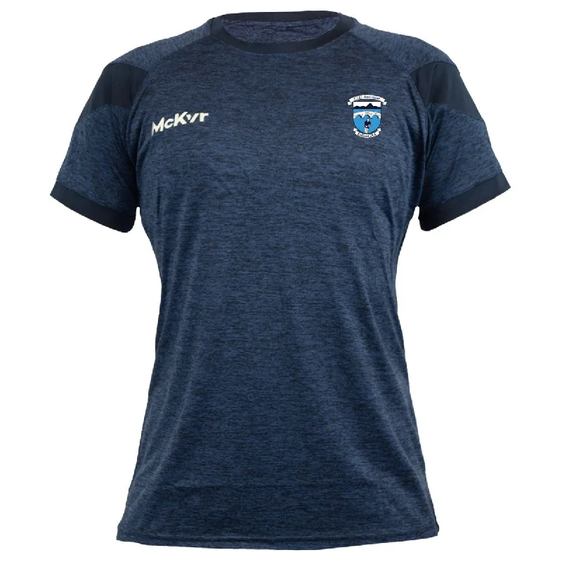 Mc Keever Eslin GAA - Leitrim Core 22 T-Shirt - Womens - Navy-- Chenille Fabric Brocade Fabric Lace Fabric