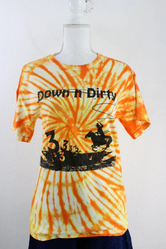 Vintage Tie Dye T-Shirt (S)-- Polka Dot Checkered Tartan
