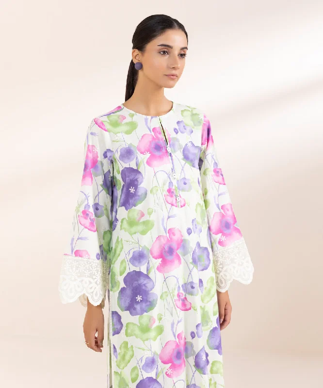 Embroidered Cotton Viscose Shirt-- Cozy Warm Stylish