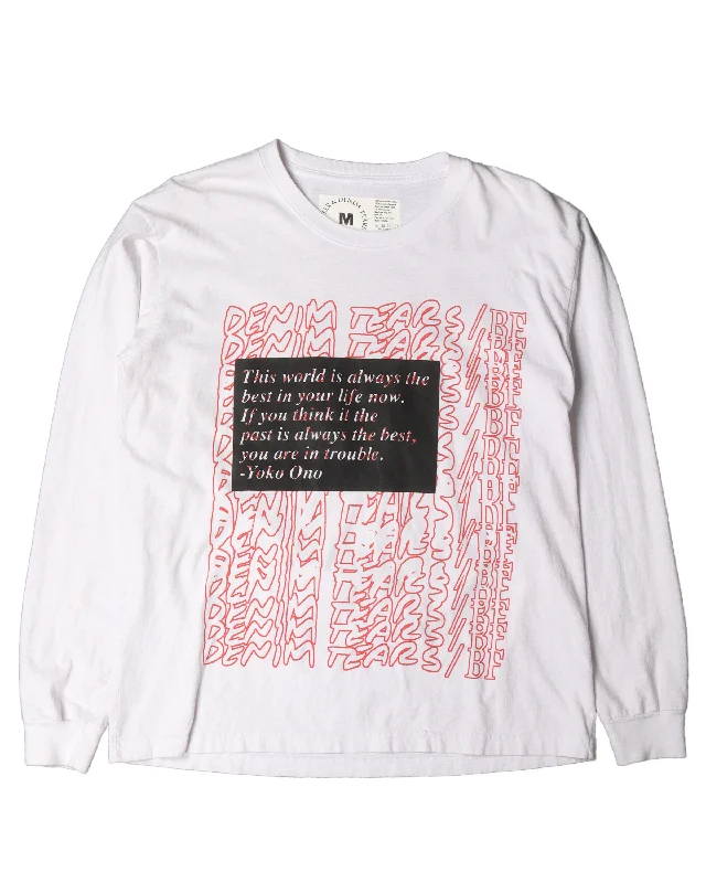 Long Sleeve T-Shirt-- Mesh Fabric Canvas Fabric Denim Fabric