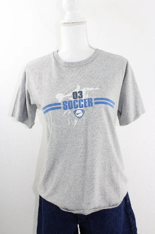 Vintage Nike t-Shirt (L)-- Mesh Blend Leather Blend Suede Blend