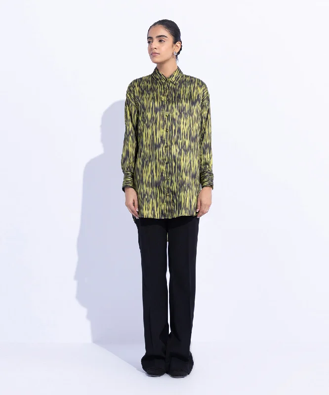 Loose Fit Silky Shirt-- Boxy Fit Fitted Loose