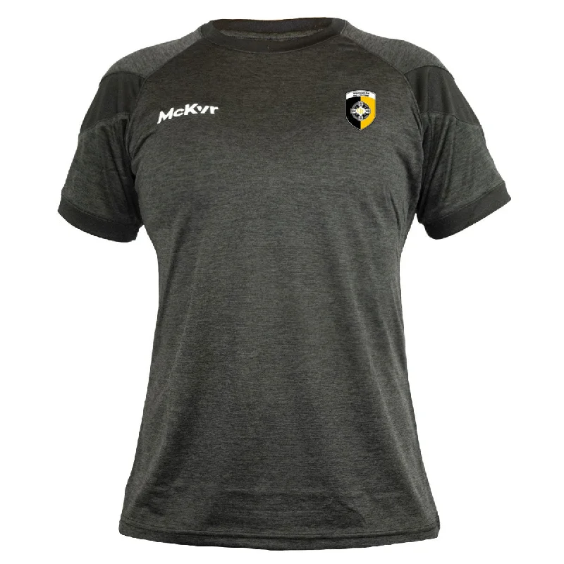 Mc Keever Crossmaglen Rangers GAC Core 22 T-Shirt - Womens - Black-- Notch Collar Peter Pan Collar Cowl Neck