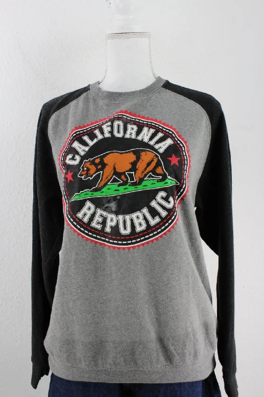 Vintage California Shirt (S)-- Striped Floral Plaid