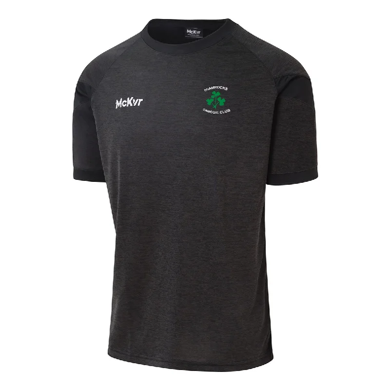 Mc Keever Shamrocks Camogie - Galway Core 22 T-Shirt - Adult - Black-- Terry Blend Velvet Blend Canvas Blend