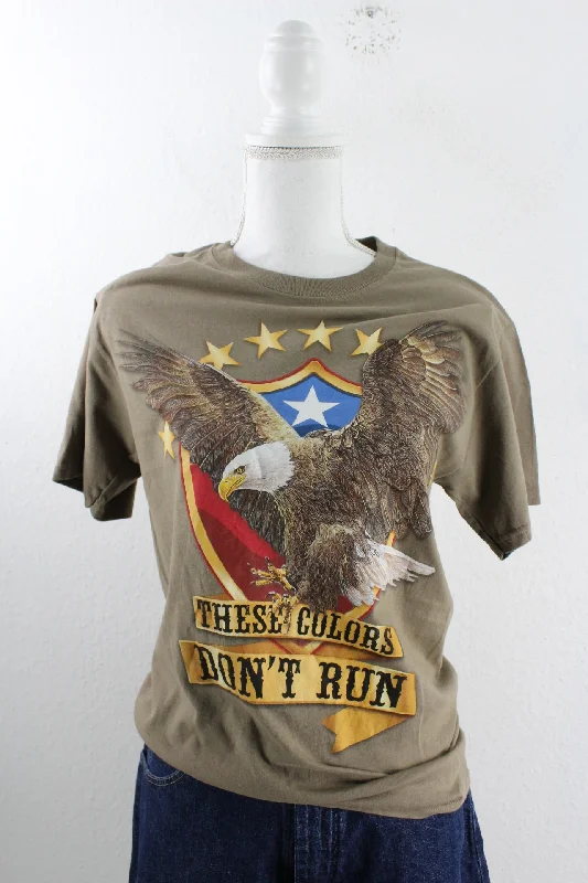 Vintage USA T-Shirt (S)-- Plaid T-Shirt Polka Dot Checkered