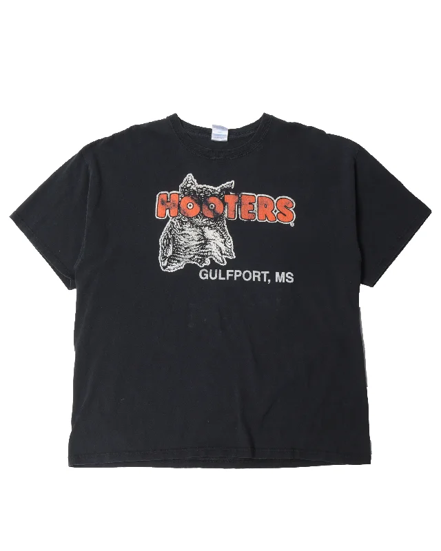 Hooters Gulfport, MS T-Shirt-- Ribbed T-Shirt High Neck Heavyweight