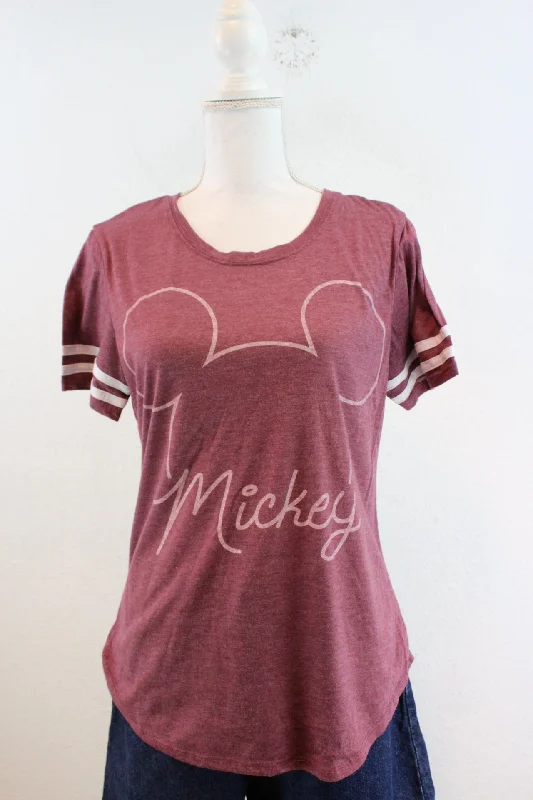 Vintage Mickey T-Shirt (M)-- Mesh Fabric Canvas Fabric Denim Fabric