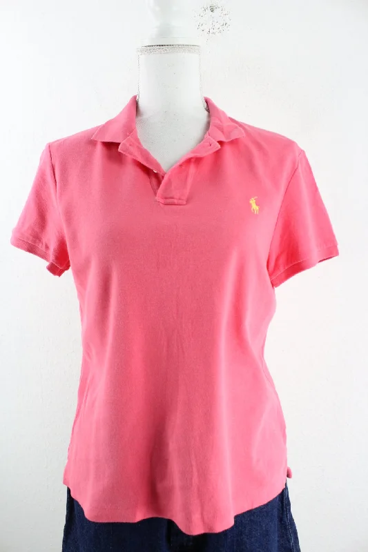 Vintage Polo Shirt (L)-- Graphic T-Shirt Round Neck Polyester