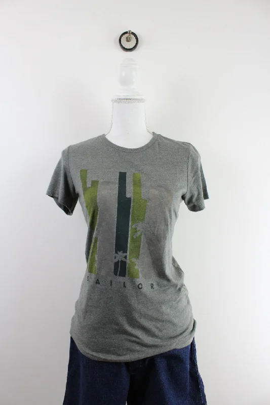Vintage Sailor T-Shirt (L)-- Hooded Caped Shawl Collar