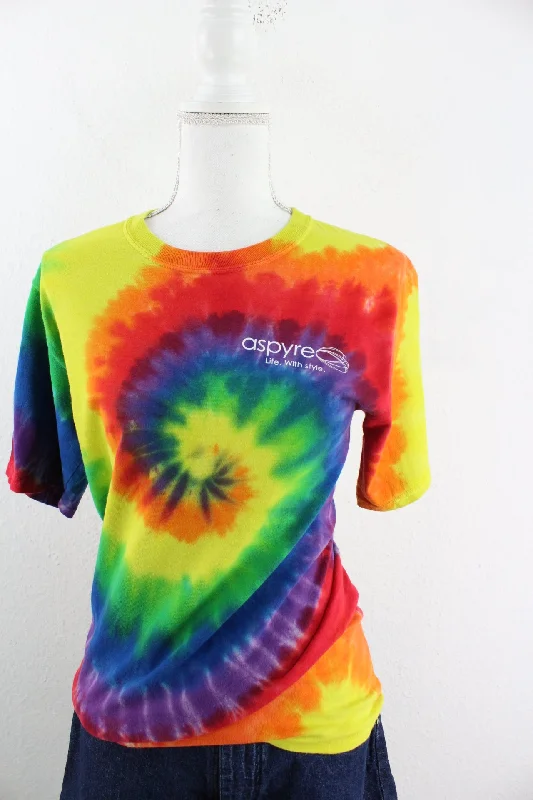 Vintage Tie Dye T-Shirt (S)-- Solid Print Embellished