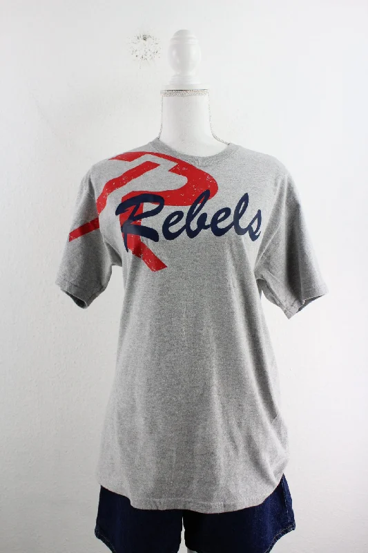 Vintage Rebel T-Shirt (M)-- Striped Floral Plaid