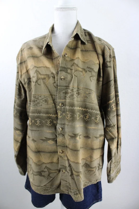 Vintage Cabela´s Shirt (L)-- Zippered Front Buttoned Front Snap Front