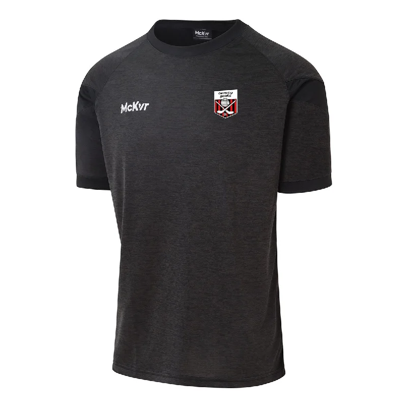 Mc Keever Trinity Gaels GAA Core 22 T-Shirt - Adult - Black-- Asymmetrical Pockets Print