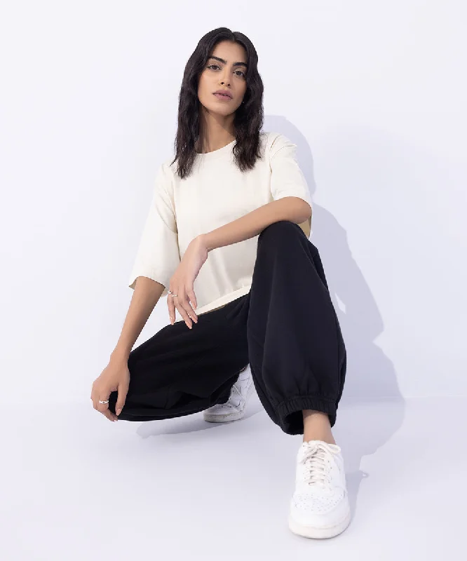 Loose Fit T-Shirt-- Print Jacquard Patchwork