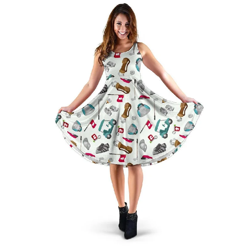 Golf Print Pattern Dress Tunics Luxurious high-end