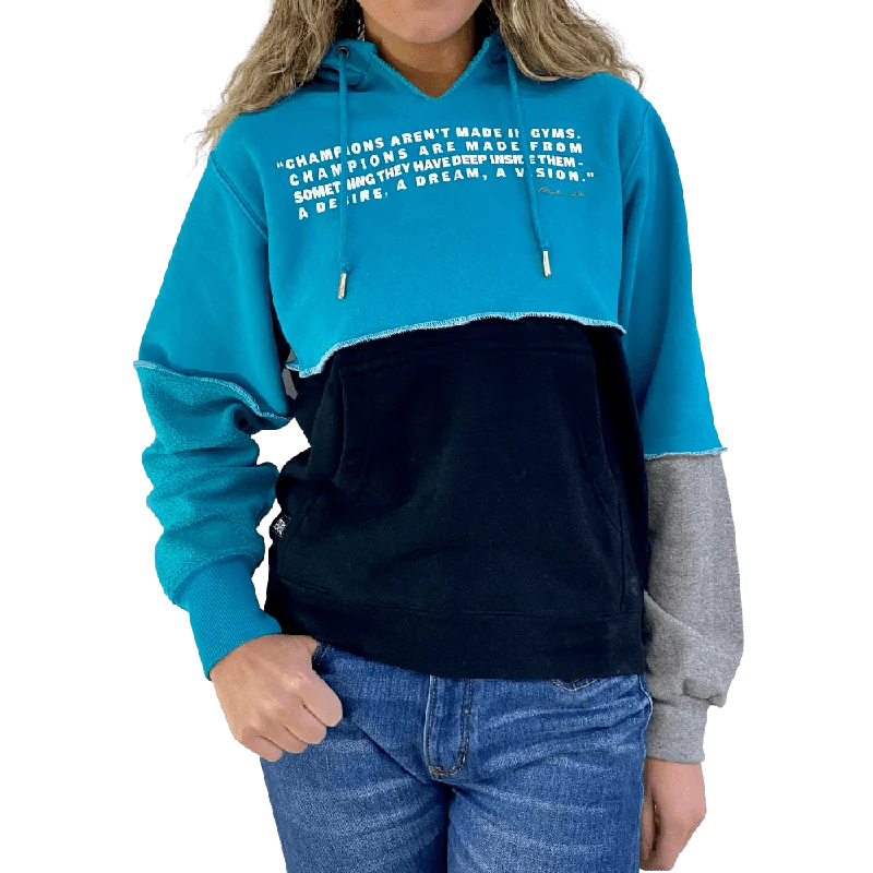 Muhammad Ali Unisex Hooded Sweatshirt Hoodie with Button Placket Classic Preppy