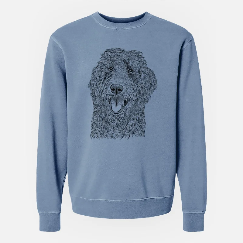 Bare Murr Dog the Labradoodle - Unisex Pigment Dyed Crew Sweatshirt Graphic Hoodie Design Print