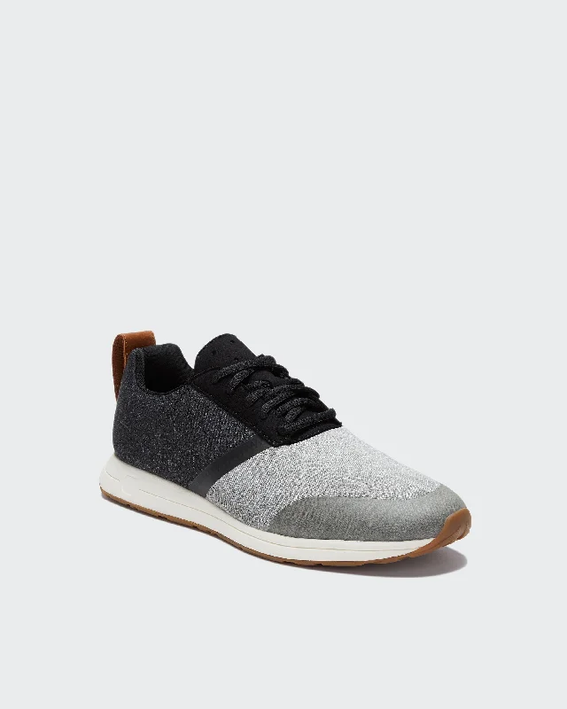 The Henry Runner / Sweatshirt / Gray & Charcoal Hoodie with Hem Lace Feminine Delicate