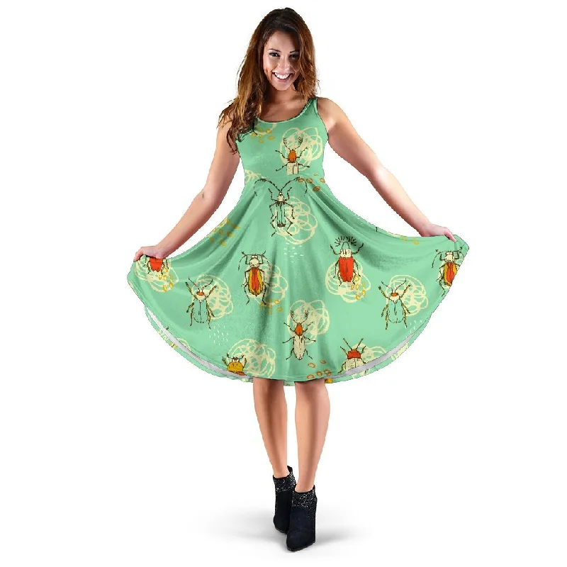 Bug Print Pattern Dress Tunics Modern contemporary