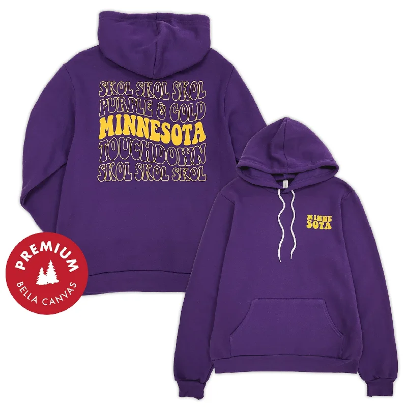 MN Football Premium Hoodie Hoodie with Monochrome Minimalist Simple