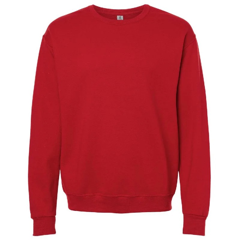 Jerzees Unisex True Red Ultimate CVC Crewneck Sweatshirt Hoodie with Emblem Brand Identity