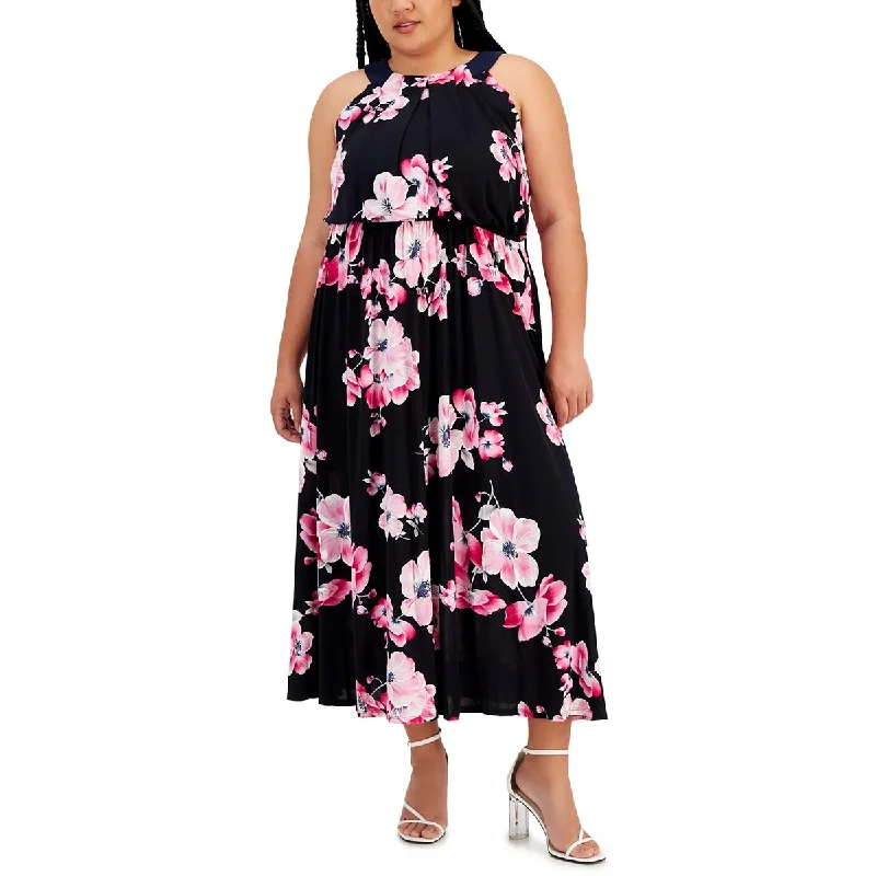 Signature By Robbie Bee Womens Plus Bouson Long Evening Dress Tunics Chinos classic