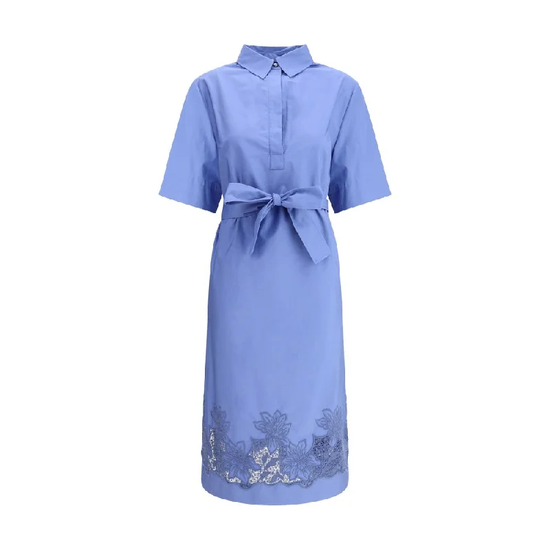 P.A.R.O.S.H. Tunic Dress with embroidery Tunics stripes playful