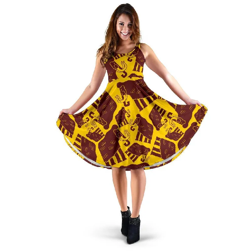 Mammoth Pattern Print Dress Tunics Versatile stylish
